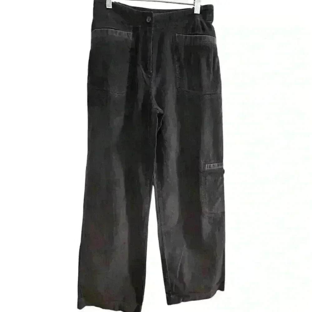 J.Jill Women's Gray Corduroy Dress‎ Pants Size 8 Straight Leg Casual
